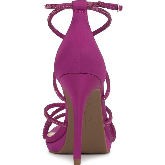 Jessica Simpson Womens Textile Mulberry Open Toes Ankle Strappy Dress Sandal - Picture 3 of 7